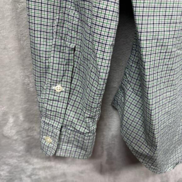 Ralph Lauren Shirt Men Sz M Custom Fit Green Plaid Long Sleeve Button Down Pony - Picture 7 of 11